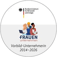 Signet Bundesministerium für Wirtschaft und Energie: Vorbild-Unternehmerin 2014-2026